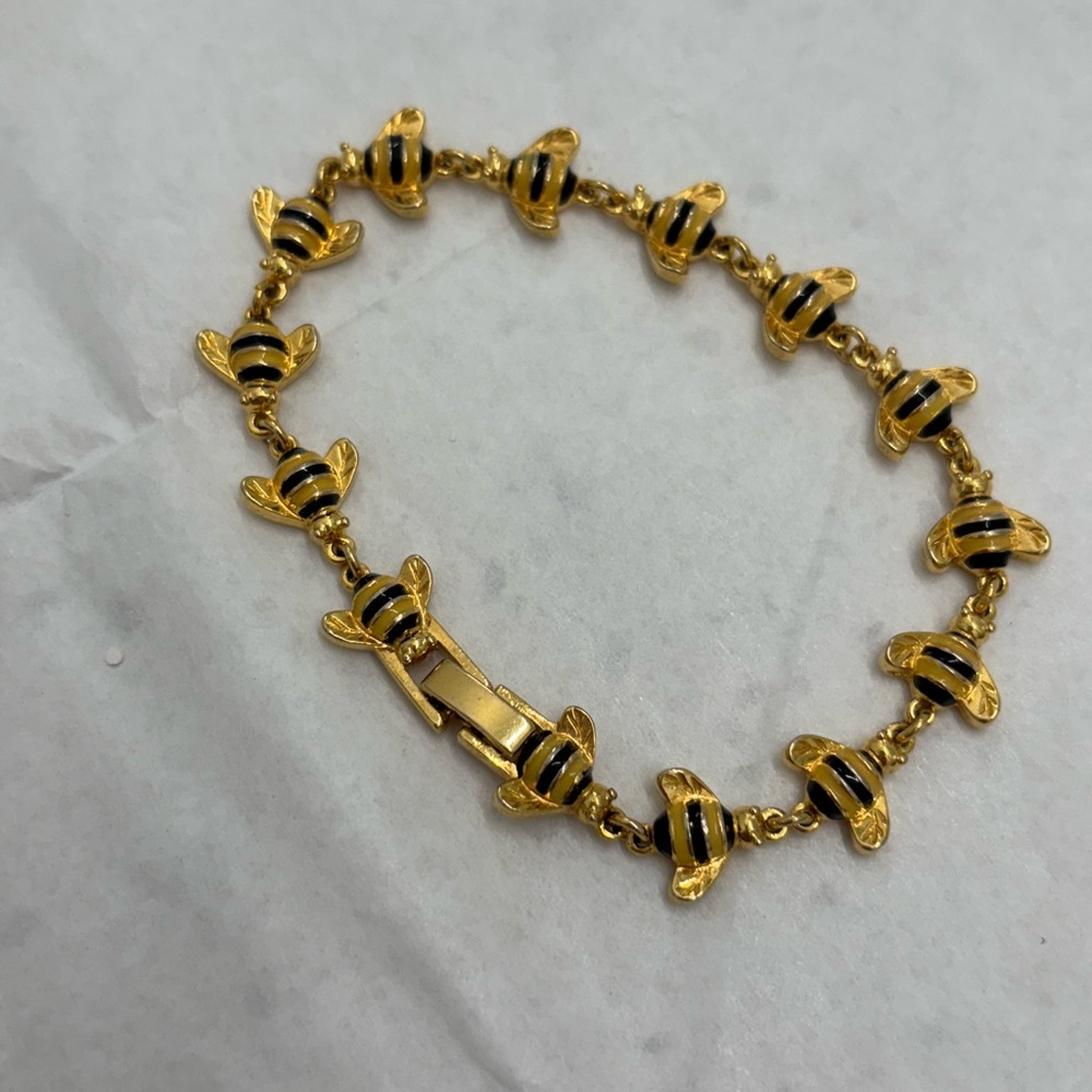 Premier Designs Gold and Black Bee Bracelet